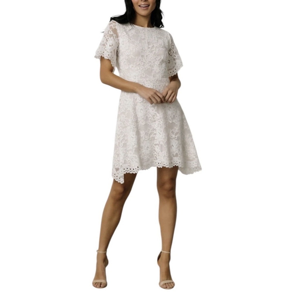 Baltic‎ Born Aasha Lace Midi Dress Size Large Boho Lace off white - Picture 11 of 11